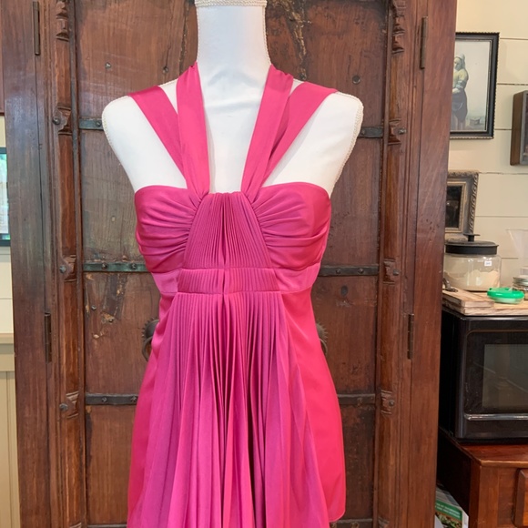 Nearly New Hot Pink Halter Top BCBGMaxAzria - Picture 2 of 5
